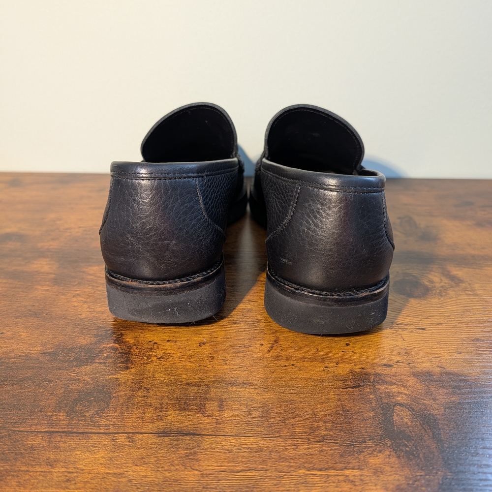 Salvatore Ferragamo Men's Black Pebbled Leather Gancini Bit Loafers - Size 9.5 - Picture 4 of 9